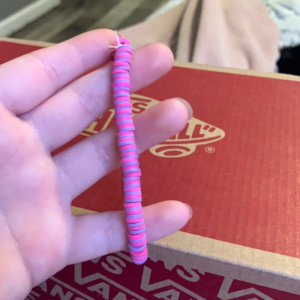 It’s a homemade clay beads bracelet